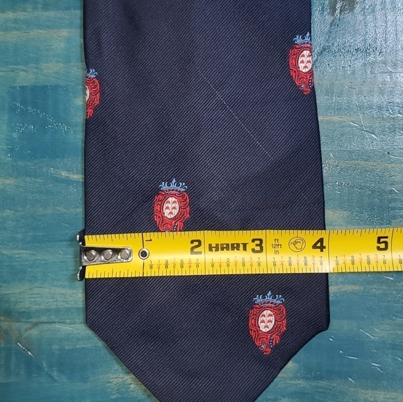 Blue tie with red pattern NEW - Picture 3 of 6
